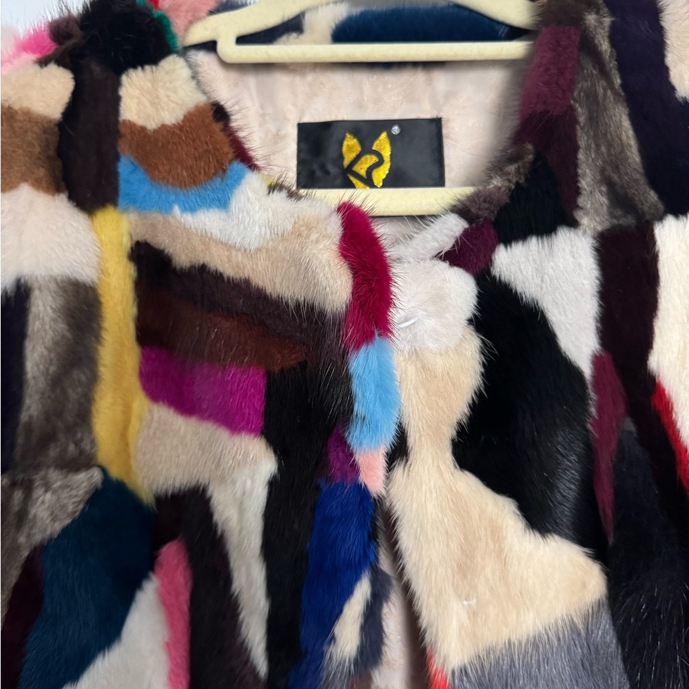 Multicolor Patchwork Women's Jacket - image 8